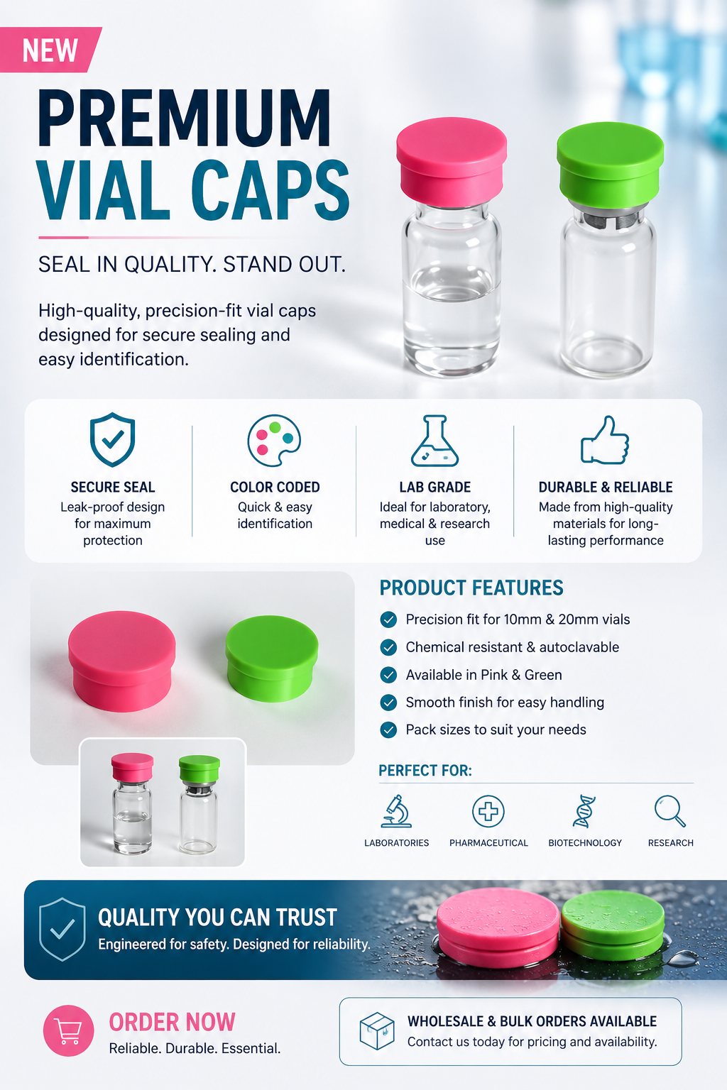 3ml Vial Dust Caps